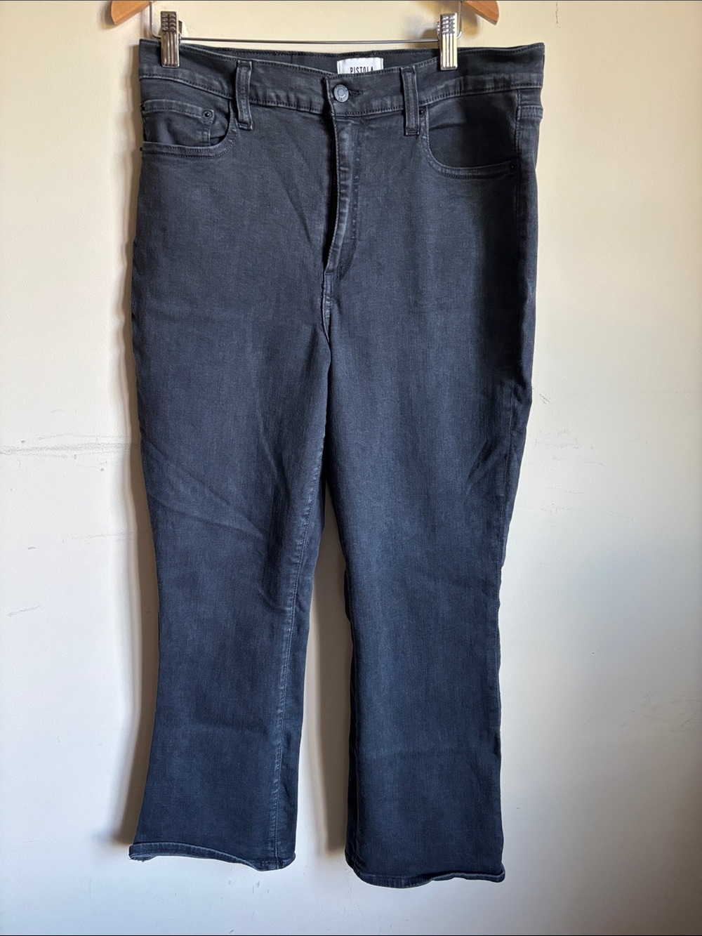 Pistola Charcoal High-Rise Wide Leg Jeans
